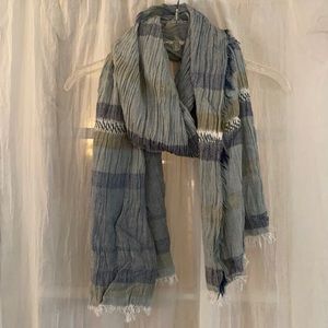 Lulla Summer Wrap Shawl Scarf in blue and green OS